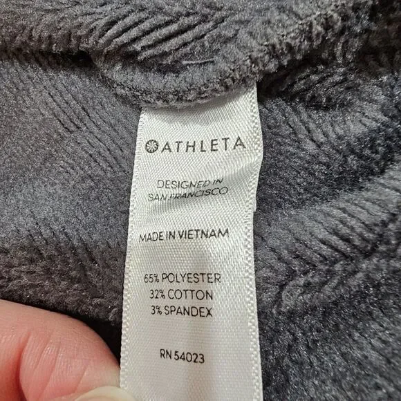 Athleta Cowl Neck Fleece Lined Cozy Gray Pullover Sweatshirt Small Athleisure - Picture 6 of 8